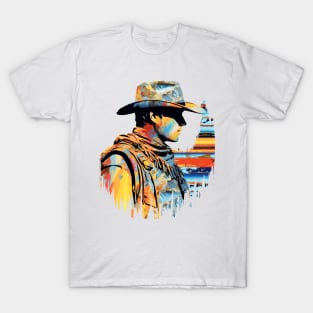 American Cowboy Western Country Tradition Culture Abstract T-Shirt